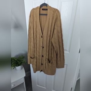 Camel long cardigan